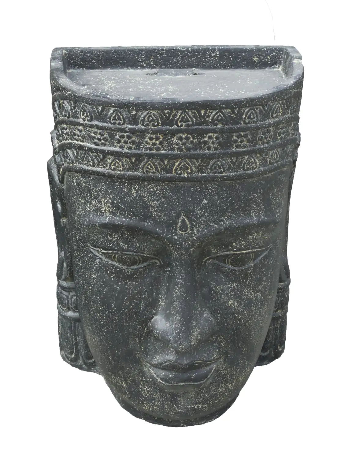  Product image 1 of the product “Khmer-head as water feature, 84cm height, cast stone, hollow, handcrafted & coloured 85 cm”